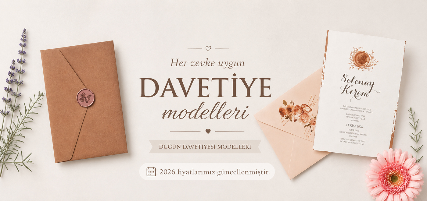 Uygun fiyatlı düğün davetiyesi modelleri