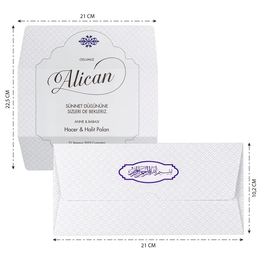 Polen Sünnet Davetiyesi 30409 - Davetiye boyutları, ölçüleri